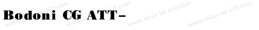 Bodoni CG ATT字体转换